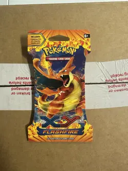 Pokemon XY Flashfire Sleeved Booster Pack Mega Charizard Y Artwork - Image 1