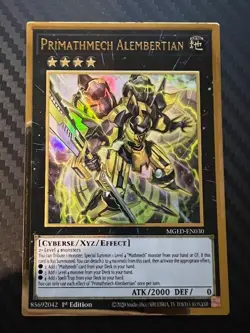 Yugioh Primathmech Alembertian MGED-EN030 1st Edition Premium Gold Rare NM - Image 1