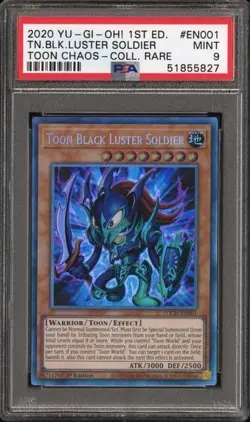 YuGiOh! Toon Black Luster Soldier PSA Graded 9 Mint - TOCH-EN001 - 1st Edition - Image 1