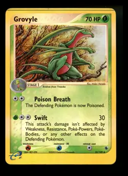 Grovyle 31/109 EX Ruby Sapphire 2003 Reverse Holo e-Series Pokemon Card TCG - Image 1
