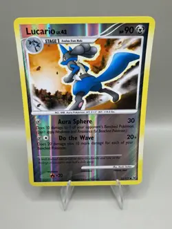 Pokemon Lucario Reverse Holo Card 53/127 Platinum Near Mint NM - Image 1