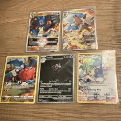 Pokemon Lot 5 Cards 4 IR and 1 vstar promo #3 - Image 1