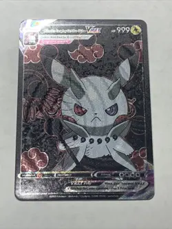 Pikachu Cosplay Uchiha Obito Naruto Pokemon Custom ACG Card Holo Foil Anime Cute - Image 1