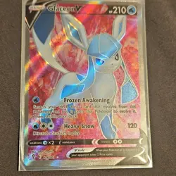 Pokemon TCG Glaceon V Full Art Ultra Rare Holo Card 174/203 Evolving Skies - Image 1