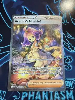 Acerola’s Mischief SIR #183/132 Mega Evolution Secret Rare TCG Card NM pokemon - Image 1