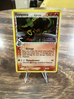 Pokemon TCG Rayquaza Delta Species Holo Card Stamped Holon Phantoms LP - Image 1