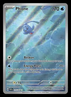 Phione - 175/167 - Illustration Rare - Twilight Masquerade - Pokemon Card - NM/M - Image 1