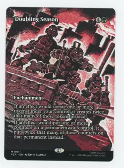 Magic MTG Teenage Mutant Ninja Turtles TMNT Borderless #11 Doubling Season - Image 1