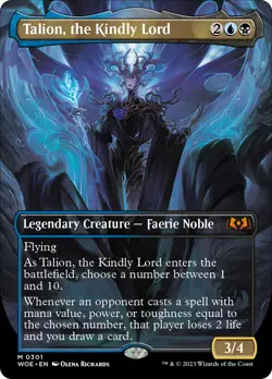 Talion, the Kindly Lord (Borderless Alternate Art) [Wilds of Eldraine] Near Mint - Image 1