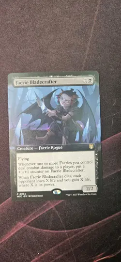 Faerie Bladecrafter (Extended Art) Commander: Wilds of Eldraine Regular - Image 1