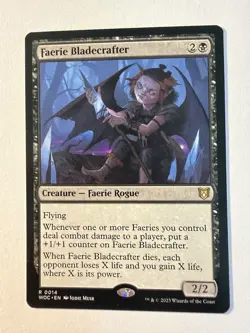 Magic the Gathering Faerie Bladecrafter Wilds of Eldraine Commander MTG NM - Image 1