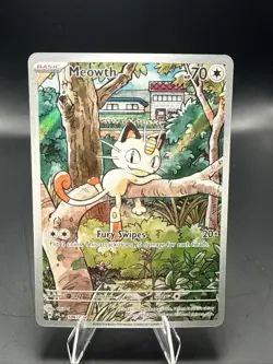 Pokemon TCG Meowth 106/094 Phantasmal Flames Illustration Rare - Image 2