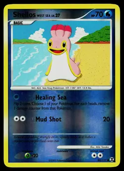 Pokemon Card - Shellos West Sea Rising Rivals 80/111 Common Reverse Holo - Image 1