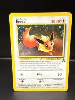 Pokemon - Eevee 11/53 - Wotc - Black Star Promo Holo Swirl BD - Image 1