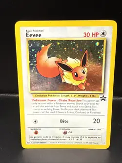 Pokemon - Eevee 11/53 - Wotc - Black Star Promo Holo Swirl BD - Image 2