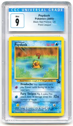 CGC 9 MINT Psyduck Wizards Black Star Promos 20 Pokemon WOTC Promo 2000 -46 - Image 1