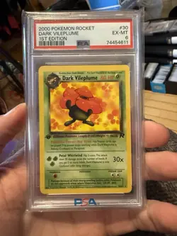 2000 POKEMON ROCKET 1ST EDITION #30 DARK VILEPLUME PSA 6 Non Holo - Image 1