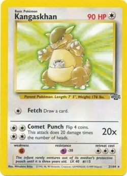 Pokemon TCG - Kangaskhan - 21/64 - Rare Unlimited - Jungle Unlimited [Near Mint] - Image 1