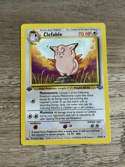 Pokemon TCG Clefable #17/64 Jungle Set Unlimited Non Holo Rare 1999 WOTC LP VTG - Image 1