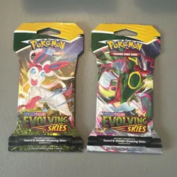 Pokemon TCG: Sword & Shield - Evolving Skies Sleeved Booster Packs, 2 Packs Lot 820650808784 - Image 1