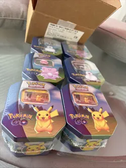 Pokemon TCG Pokemon GO Gift Tin Case 6 sealed tins swsh10.5 - Image 3