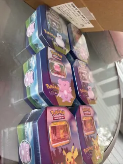 Pokemon TCG Pokemon GO Gift Tin Case 6 sealed tins swsh10.5 - Image 4