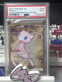2023 POKEMON 151 ULTRA-PREMIUM COLLECTION #205 MEW EX PSA 9 Metal - Image 1