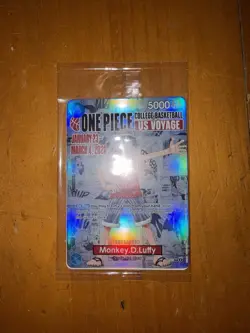 One Piece Monkey D. Luffy US Voyage College Basketball Promo SEALED - Image 3