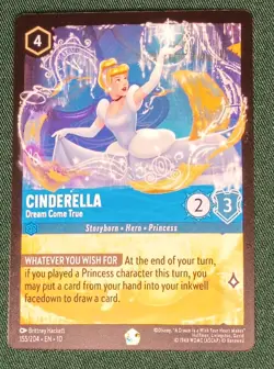 Disney Lorcana Cinderella Dream Come True 155/204 Princess - Image 1