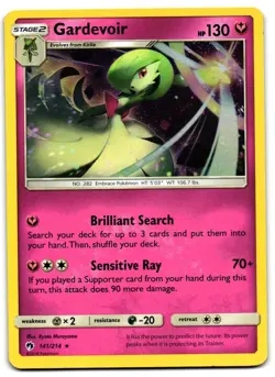 Gardevoir 141/214 - Lost Thunder Rare Pokemon TCG Holo - LP Card - Image 1