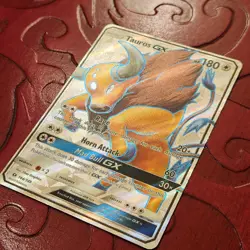 Tauros GX 144/149 NM Full Art 2017 Pokemon Sun & Moon Base Set Ultra Rare Card - Image 2