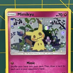 Mimikyu Promo SM163 Team Up Blister Pokemon Card Sun & Moon Holo - Image 3