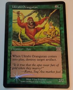{1x} ~ UKTABI ORANGUTAN ~ *FOIL* MP ARENA PROMO CARD 6TH EDITION *Startropic* - Image 1