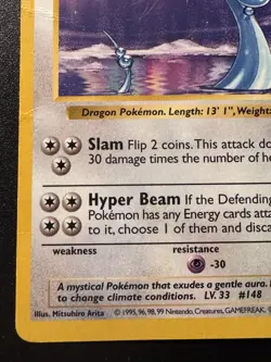 Shadowless Dragonair 18/102 Base Set Pokemon Card Rare HP - Image 5