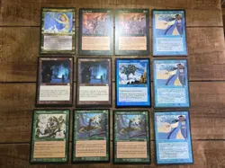 Magic the Gathering lot Black/Blue/Green. 12 Cards NM LP - Image 1