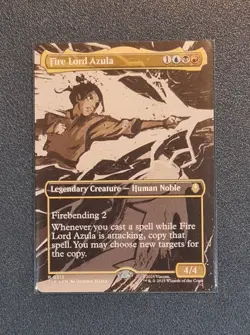 MTG Fire Lord Azula - Borderless - TLA - Near Mint+ Condition - Image 1