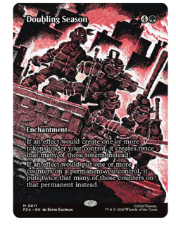 Doubling Season - Borderless Teenage Mutant Ninja Turtles MTG - Image 1