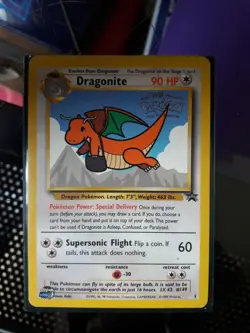 1999 Pokemon WB Gold Foil Stamp Black Star Promo Dragonite *MINT CONDITION* - Image 1