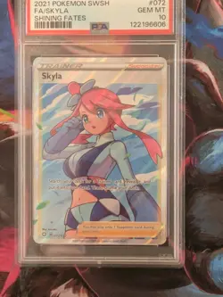 Pokemon - Skyla 072 **GEM MINT PSA 10** Full Art Shining Fates - Image 1