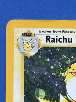 Pokemon TCG - 1999 Base Set 2 - RAICHU Holo # 16 /130 - Rare Card - HP - Image 2