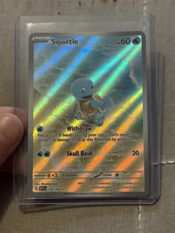 Pokemon Squirtle 170/165 Sv: Scarlet & Violet 151 Holo English Illustration Rare - Image 1