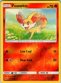 Fennekin (15) 15/131 SM - Forbidden Light Pokemon TCG LP - Image 1