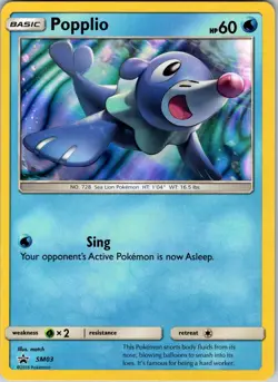 Popplio - SM03 SM Promos Pokemon TCG LP Holo - Image 1