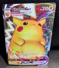 Pikachu VMAX Sword and Shield 44/185 Ultra Rare Pokemon Vivid Voltage 2020 - Image 1