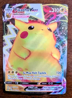 Pikachu VMAX Sword and Shield 44/185 Ultra Rare Pokemon Vivid Voltage 2020 - Image 3