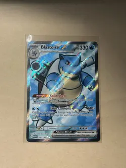 Pokemon Scarlet & Violet 151 English Blastoise Ex Full Art 184/165 NM/M - Image 1