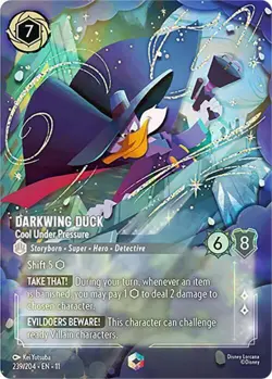 Disney Lorcana Darkwing Duck Cool Under Pressure 239/204 Character Card - Image 1