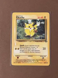 Pikachu Jungle 60/64 Pokemon WOTC Card Unlimited Non Holo Vintage Common - Image 1
