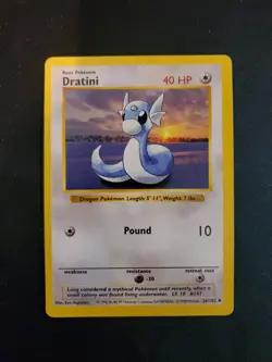 Dratini 26/102 Shadowless NM Base Set Pokemon Card TCG See Detailed Pics - Image 1