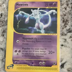 Pokemon Mewtwo 056/165 Expedition Base Set Rare 70 HP Basic Card English 2002 - Image 1